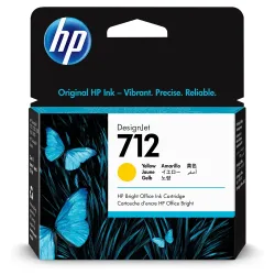 Cartucho de Tinta HP 712 - Amarillo - DesignJet - Original (3ED69A) - 3ED69A
