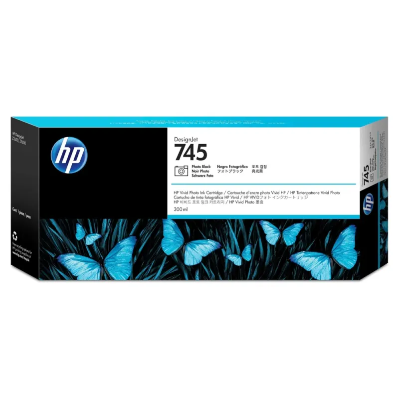 Cartucho De Tinta Hp 745 Negro Original (F9K04A) - F9K04A