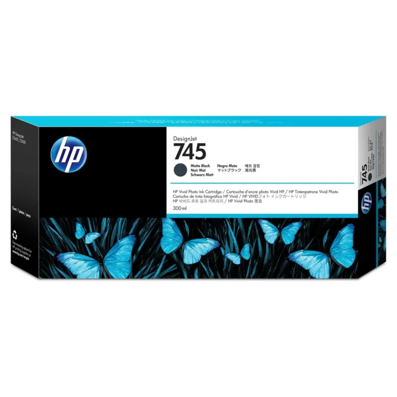 Cartucho De Tinta Hp 745 Negro Mate Original (F9K05A) - F9K05A