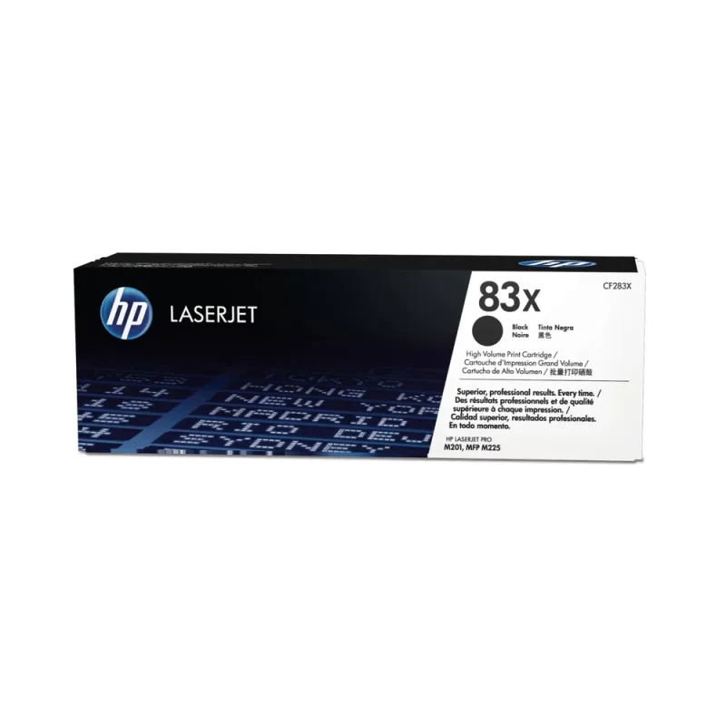 Cartucho De Tóner Hp 83X Negro Alto Rendimiento Laserjet Original (Cf283X) - CF283X