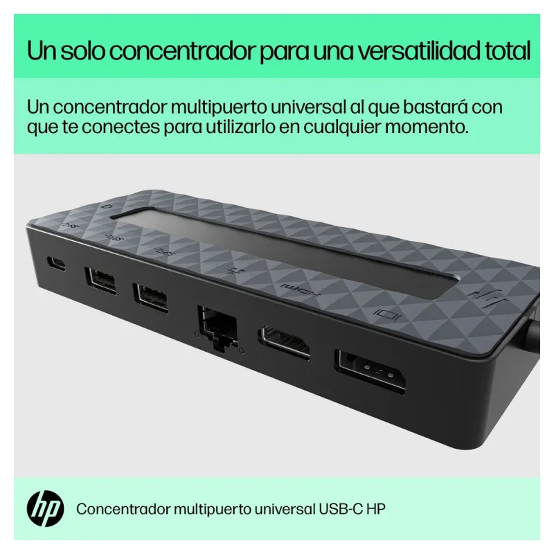HUB HP USB-C Multiport HUB - DisplayPort - HDMI - USB 3.2 - USB-C - Ethernet - 50H55AA