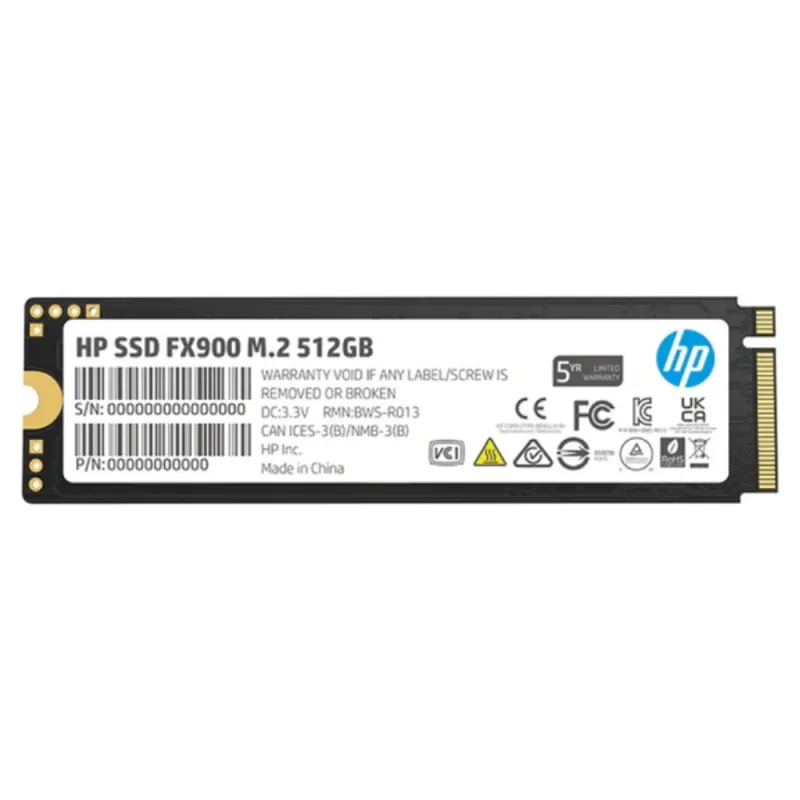 Hp Fx900 - 512 Gb, 5000 Mb/S, 4800 Mb/S M.2 Pci Express 4.0 Nvme 3D Tlc Nand - 57S52AA#ABM