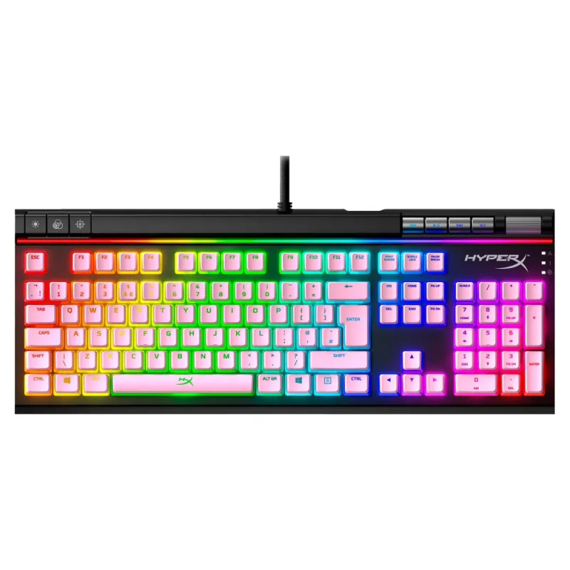 Keycap HyperX Pudding - Full Set - Rosa con Blanco - 644H8AA