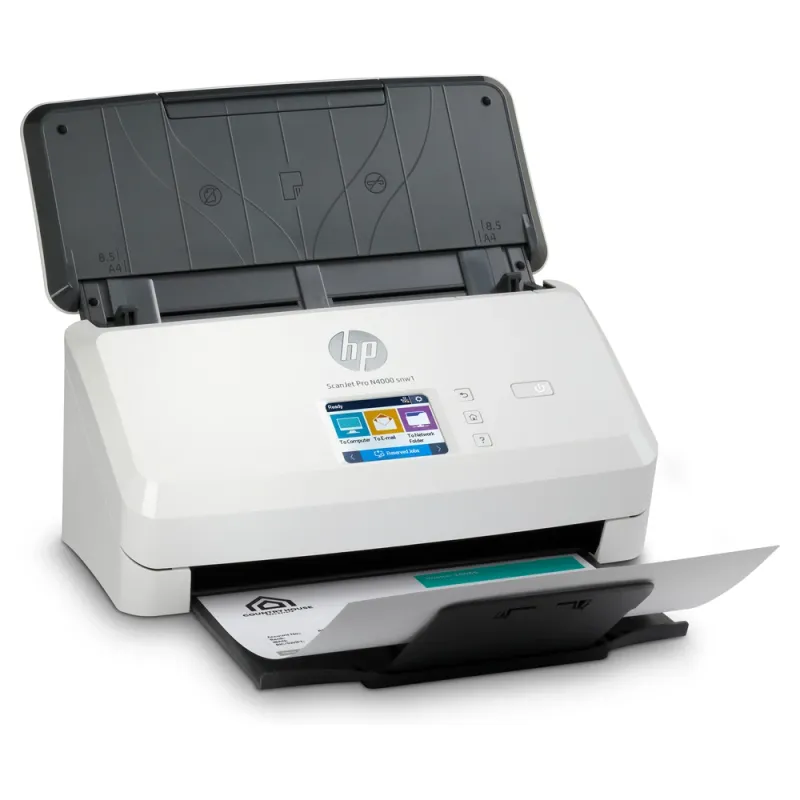 Escáner Hp Scanjet Pro N4000 Snw1 40Ppm Wi Fi Usb 3.0 Ethernet Dúplex Blanco - 6FW08A