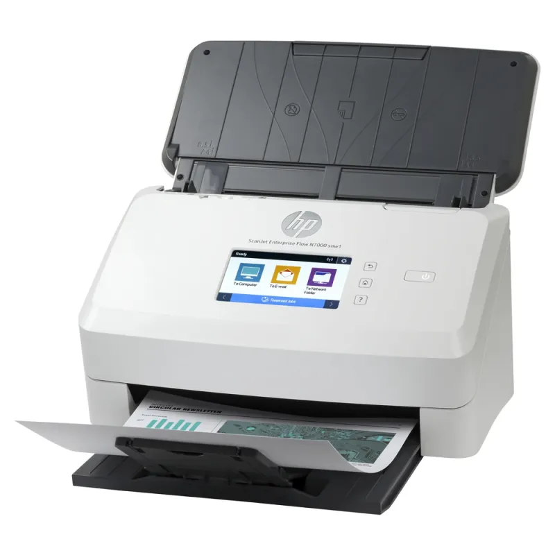Escáner Hp Scanjet Enterprise Flow N7000 Snw1 75 Ppm Wi Fi Usb 2.0 Blanco - 6FW10A