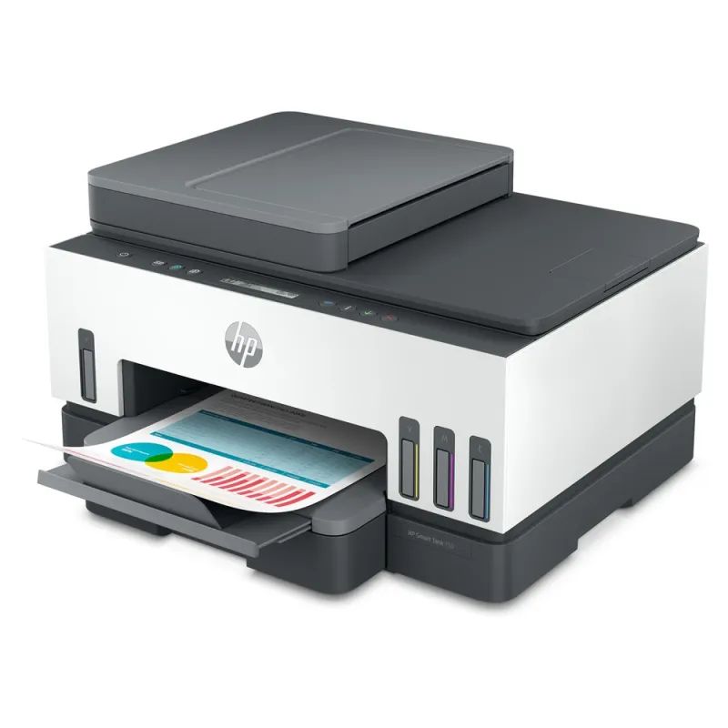 Multifuncional HP Smart Tank 750 - 15 ppm Negro - 9 ppm Color - Tinta Continua - Wi-Fi - USB - Dúplex - 6UU47A
