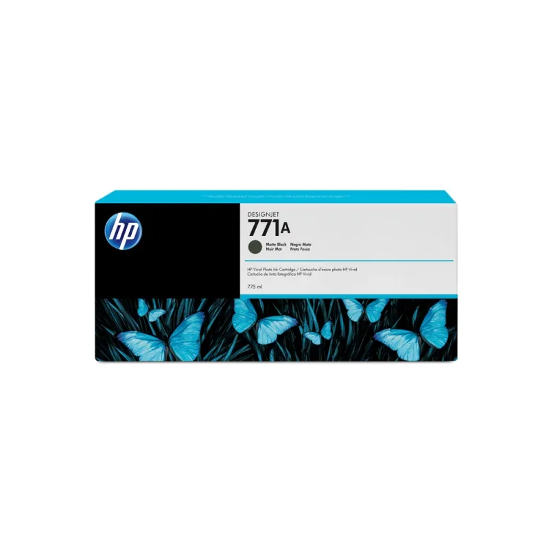 Cartucho de Tinta HP 771A - Negro Mate - Original - (B6Y15A) - B6Y15A
