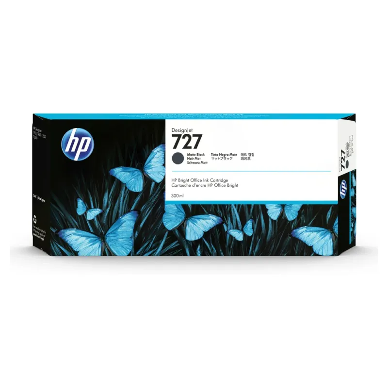 Cartucho De Tinta Hp 727 Negro Mate Original (C1Q12A) - C1Q12A