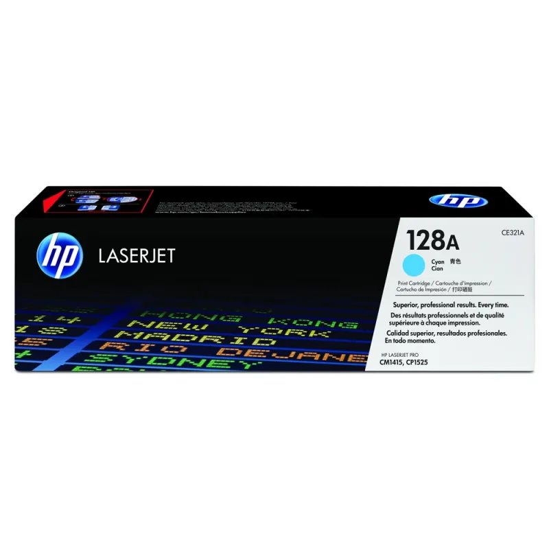Cartucho De Tóner Hp 128A Cian Laserjet Original (Ce321A) - CE321A