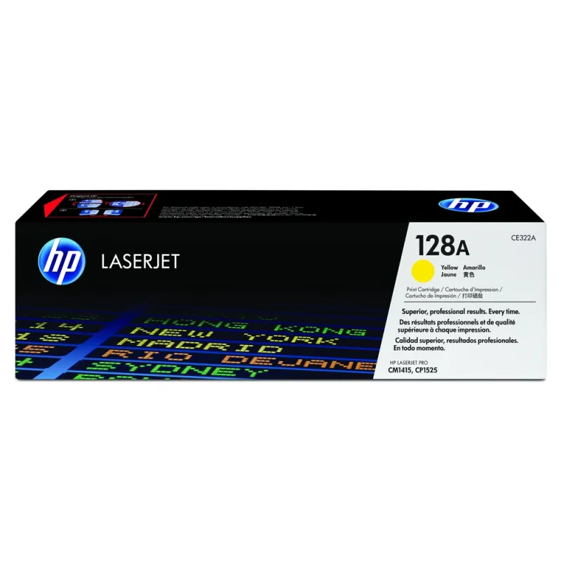 Cartucho De Tóner Hp 128A Amarillo Laserjet Original (Ce322A) - CE322A