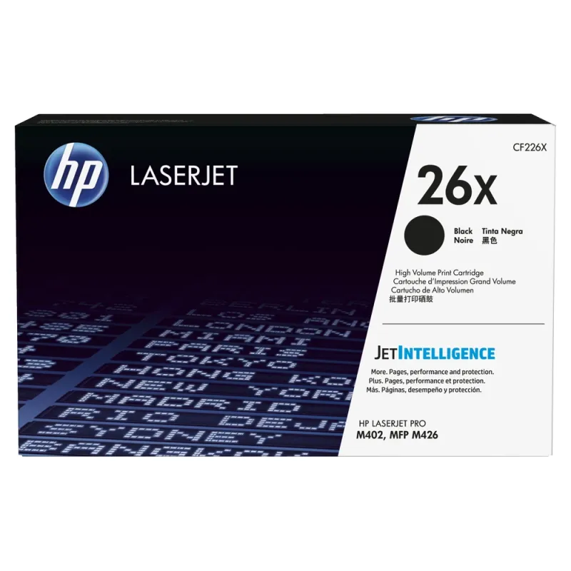 Cartucho De Tóner Hp 26X Negro Alto Rendimiento Laserjet Original (Cf226X) - CF226X