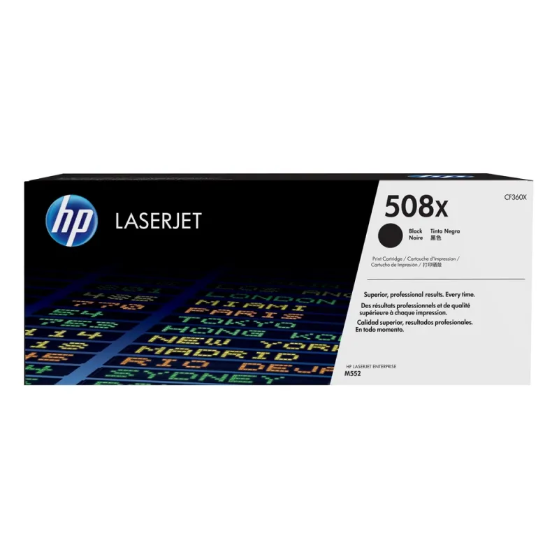 Cartucho De Tóner Hp 508X Negro Alto Rendimiento Laserjet Original (Cf360X) - CF360X