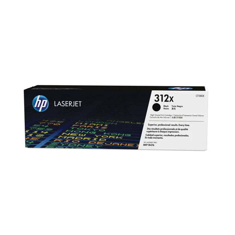Cartucho de Tóner HP 312X - Negro - LaserJet - Original (CF380X) - CF380X