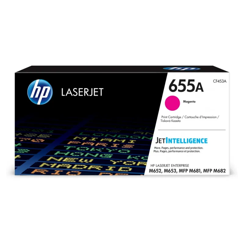 Cartucho de Tóner HP 655A - Magenta - LaserJet - Original (CF453A) - CF453A