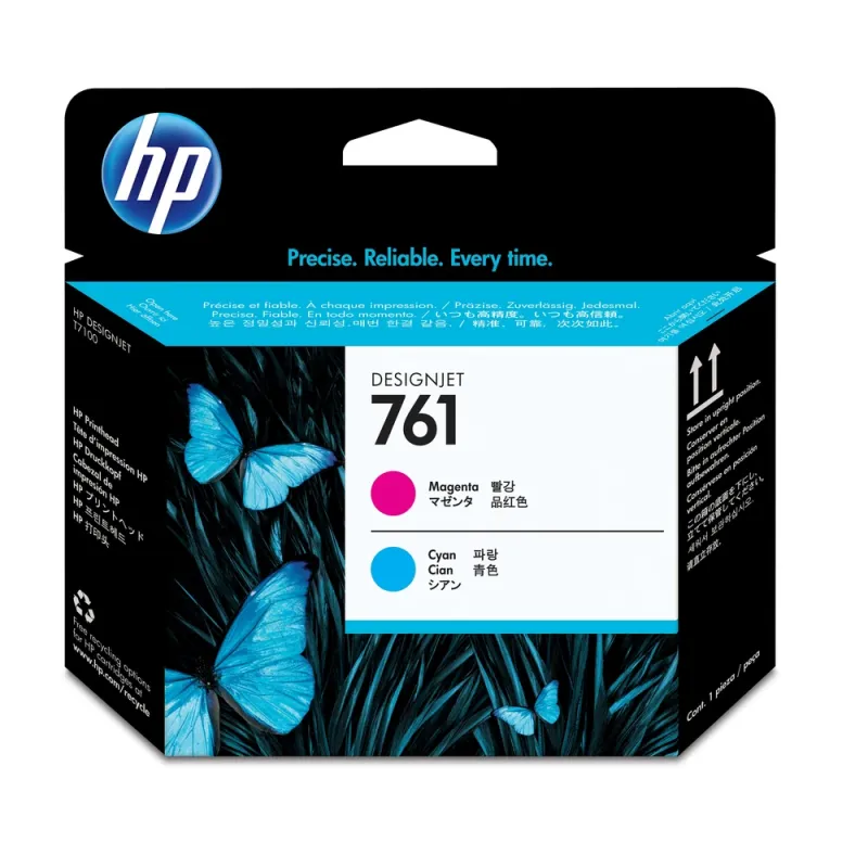 Cabezal De Impresión Hp 761 Magenta Cian Original (Ch646A) - CH646A
