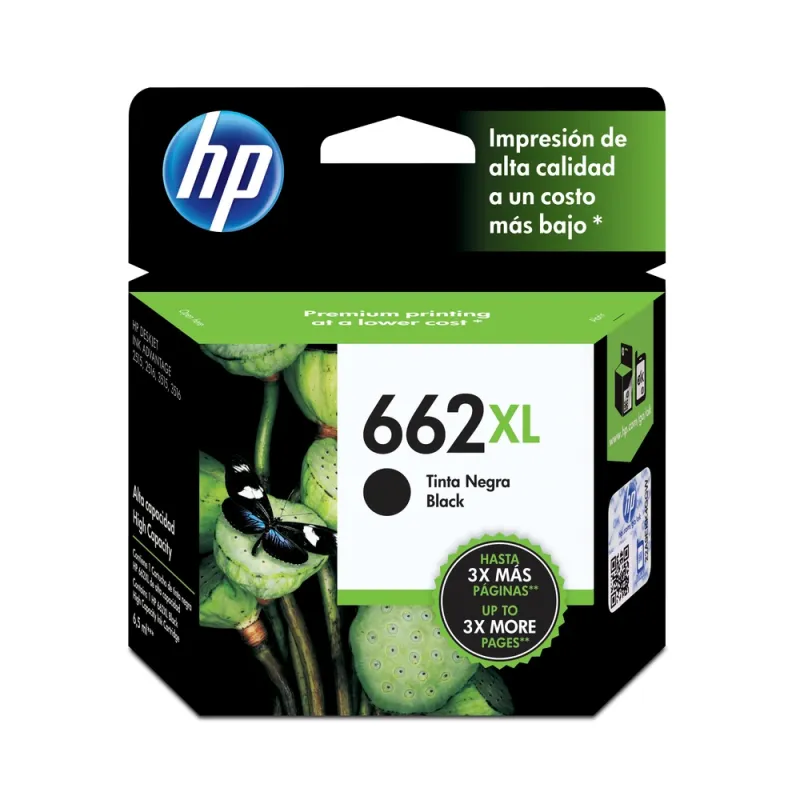 Cartucho De Tinta Hp 662Xl Negra Original (Cz105Al) - CZ105AL