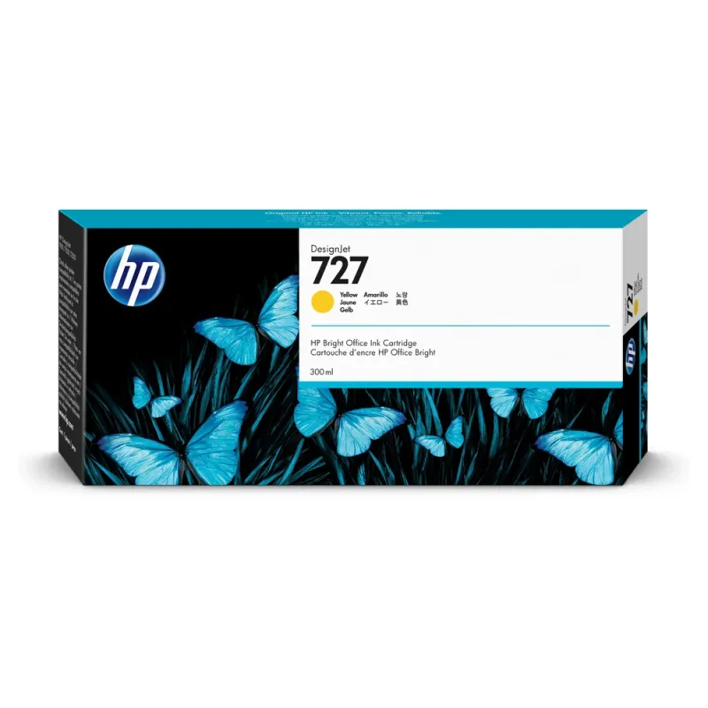 Cartucho De Tinta Hp 727 Amarillo Original (F9J78A) - F9J78A