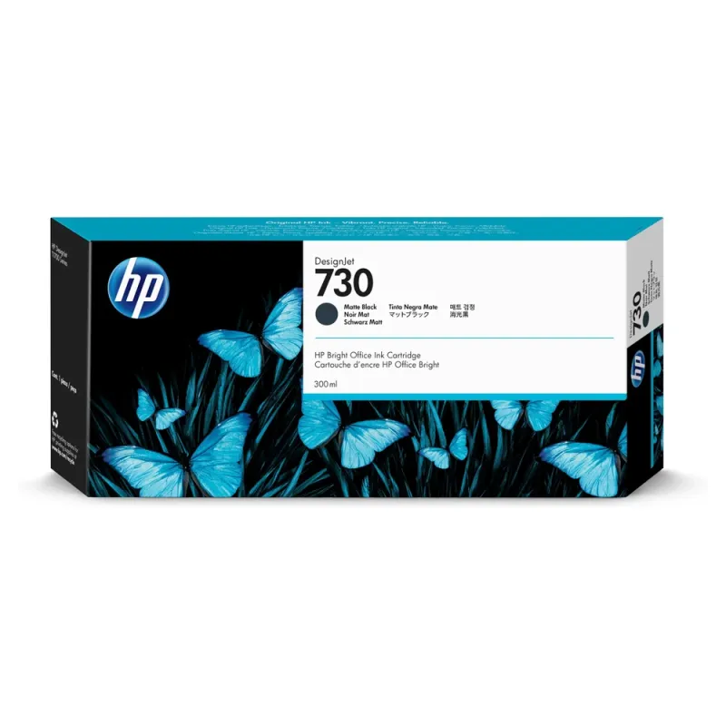 Cartucho De Tinta Hp 730 Negro Mate Original (P2V71A) - P2V71A
