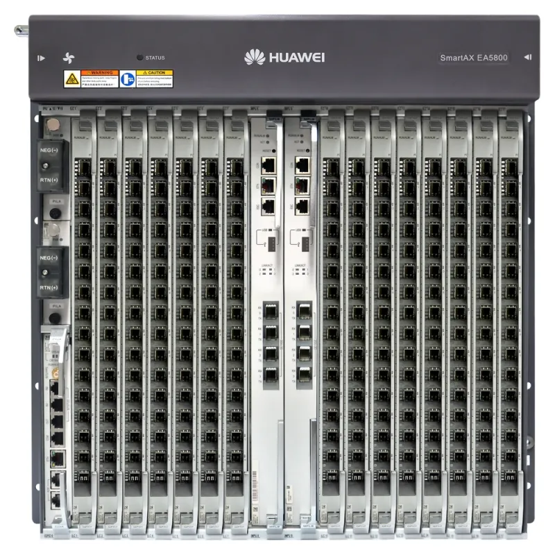 Unidad de Red Óptica HuaweI EA5800-X15 - OLT GPON Carrier Class - 1 Tarjeta de 16 Puertos GPON - 15 Ranuras - 2 Fuentes de Alimentación DC - EA5800-X15