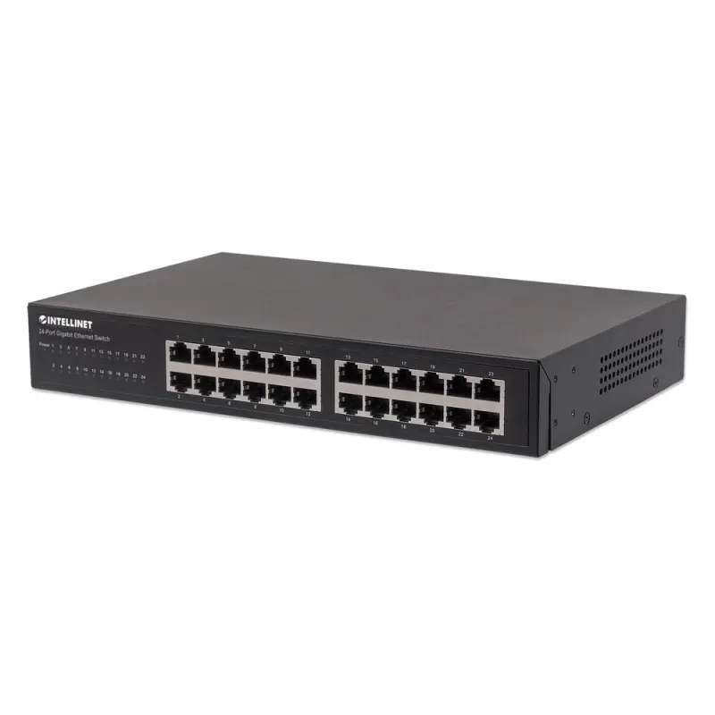 Switch Intellinet Gigabit Ethernet 561273- 24 Puertos 10/100/1000 Mbps - 16384 Entradas - No Administrable - 561273