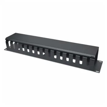Organizador Intellinet 716062 - 2U - 19" - Horizontal - Metálico - Negro - 716062