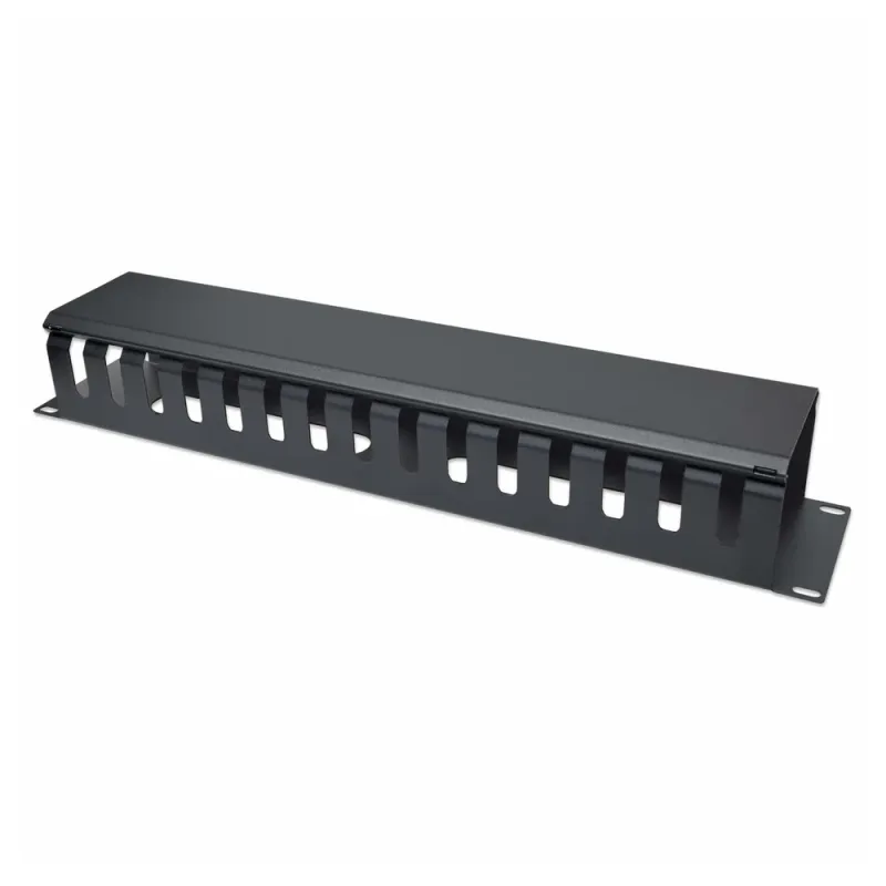 Organizador Intellinet 716062 - 2U - 19" - Horizontal - Metálico - Negro - 716062