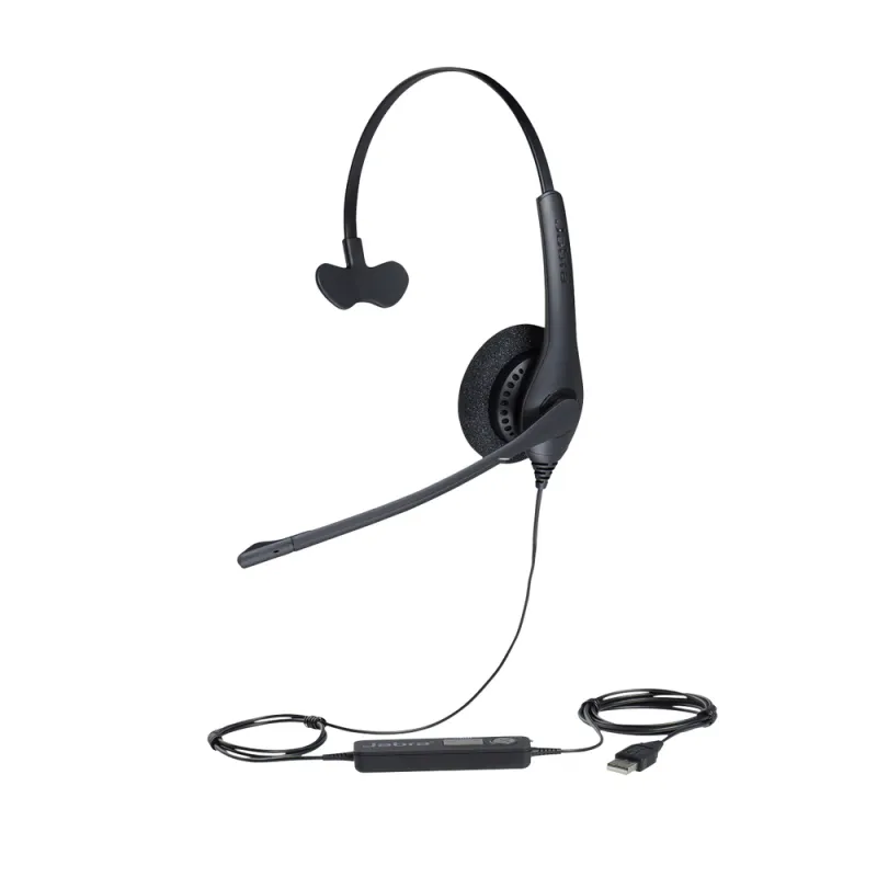 Diadema Jabra BIZ 1500 Mono - Alámbrico - USB - Micrófono - Negro - 1553-0159