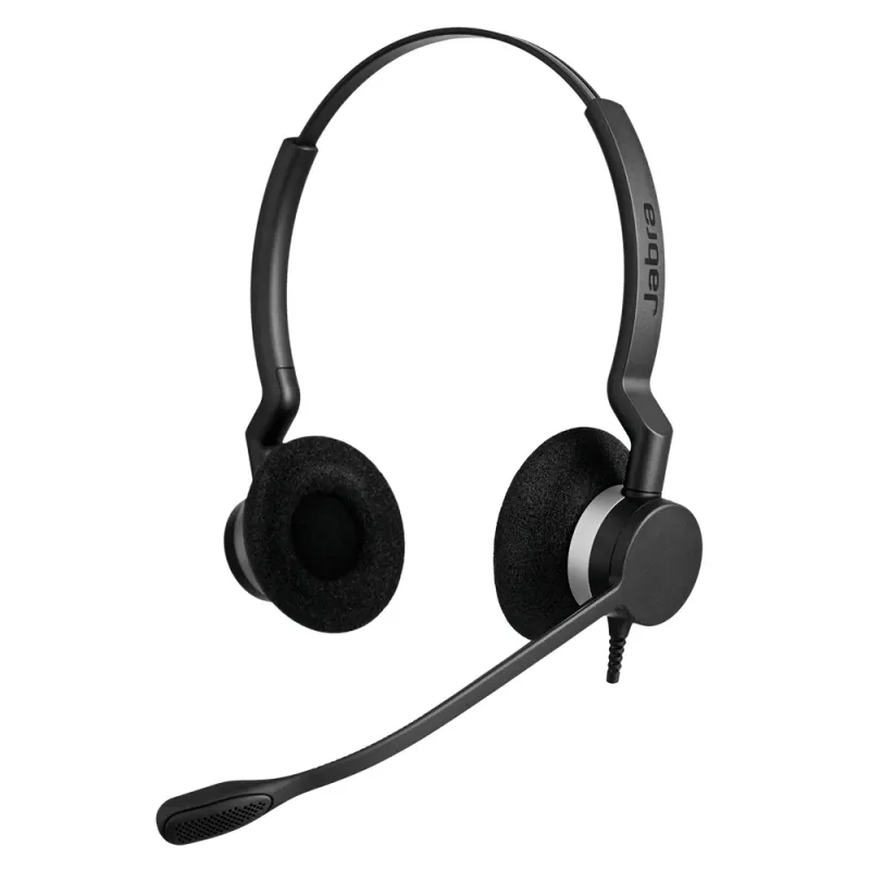 Auricular Jabra Biz 2300 - Duo - Quick Disconnect - Alámbrico - Micrófono - Negro - 2309-820-105