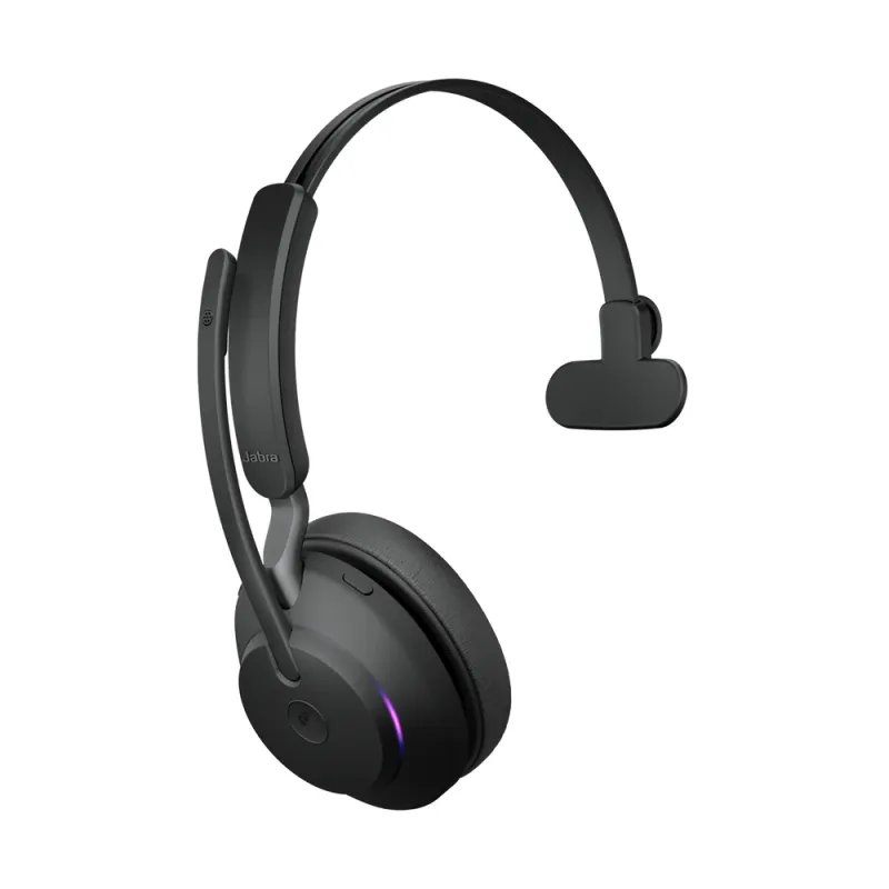 Diadema Jabra Evolve2 65 MS - Inalámbrico - Bluetooth - Micrófono - Negro - 26599-899-999