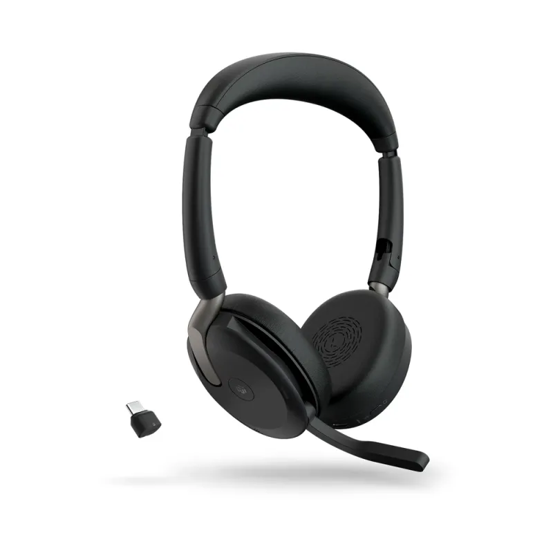 Diadema Jabra Evolve2 65 Flex - Inalámbrico/Alámbrico - USB-C - Micrófono - 26699-999-899