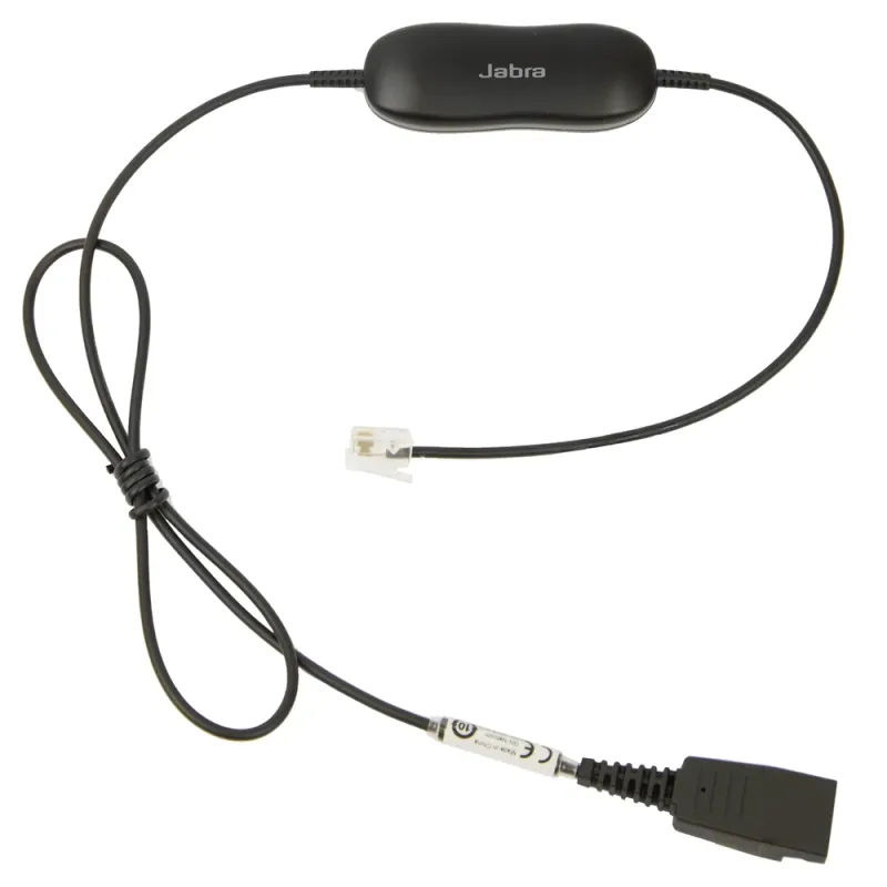 Cable para Audifonos Jabra Gn1216 - RJ-9 Macho a QD Macho - Jabra Gn 2000/Gn2000/Biz 2400/2400 3in1/Gn2000 - 88001-03
