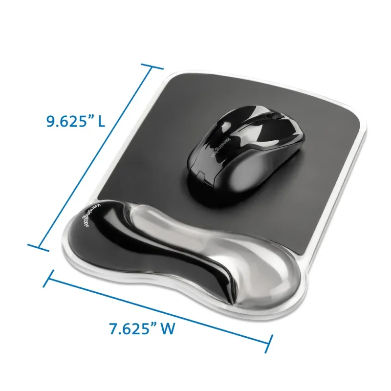 Mouse Pad Kensington Duo Gel Wrist Rest - 19x24cm - Con Apoya muñecas - Gris/Negro - K62399US