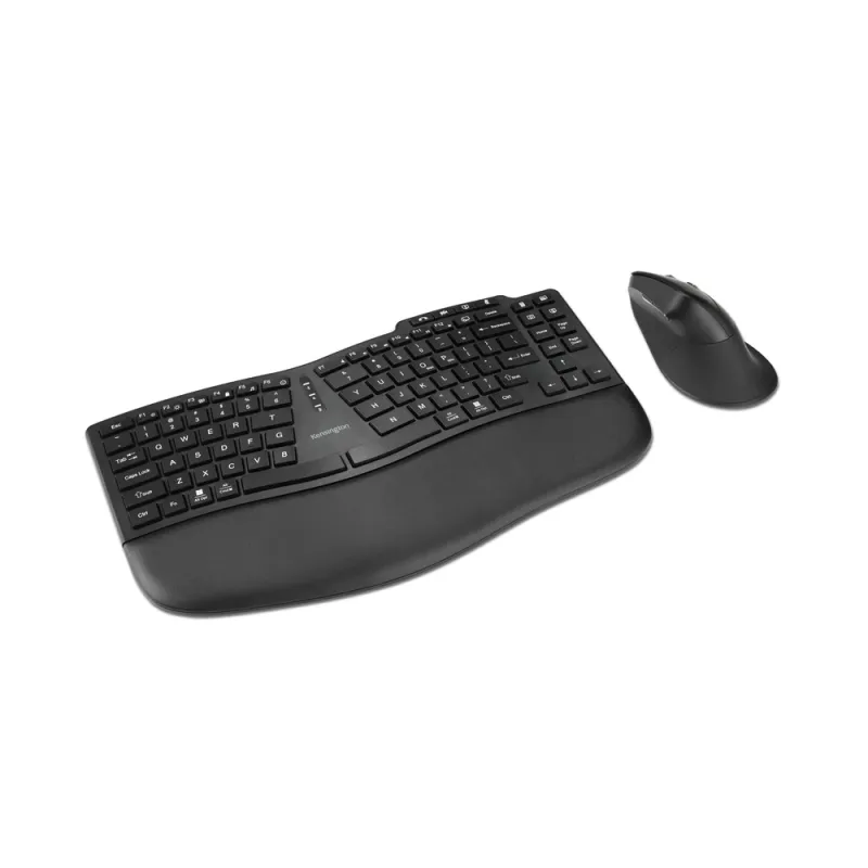 Kit Teclado y Mouse Kensington Pro Fit Ergo KM675 - Inalámbrico - Negro - K75492ES