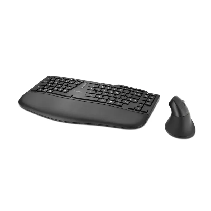 Kit Teclado y Mouse Kensington Pro Fit Ergo KM675 - Inalámbrico - Negro - K75492ES