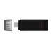 Memoria USB Kingston DataTraveler 70 - 256GB - USB-C 3.2 - Negro - DT70/256GB