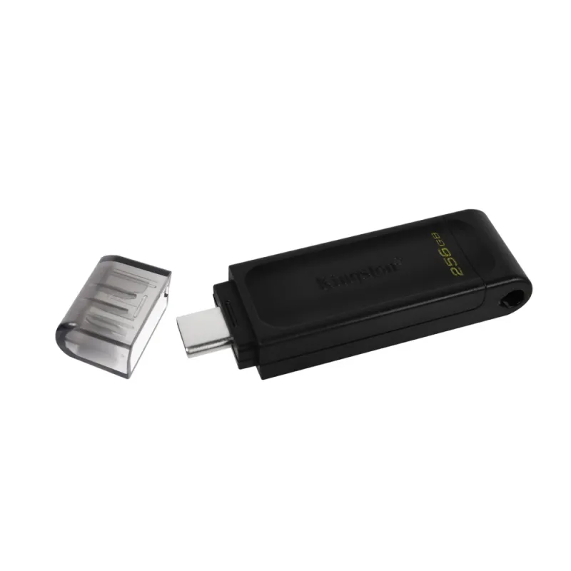 Memoria USB Kingston DataTraveler 70 - 256GB - USB-C 3.2 - Negro - DT70/256GB