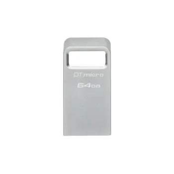 Memoria USB Kingston DataTraveler Micro - 64GB - USB 3.2 - Plata - DTMC3G2/64GB