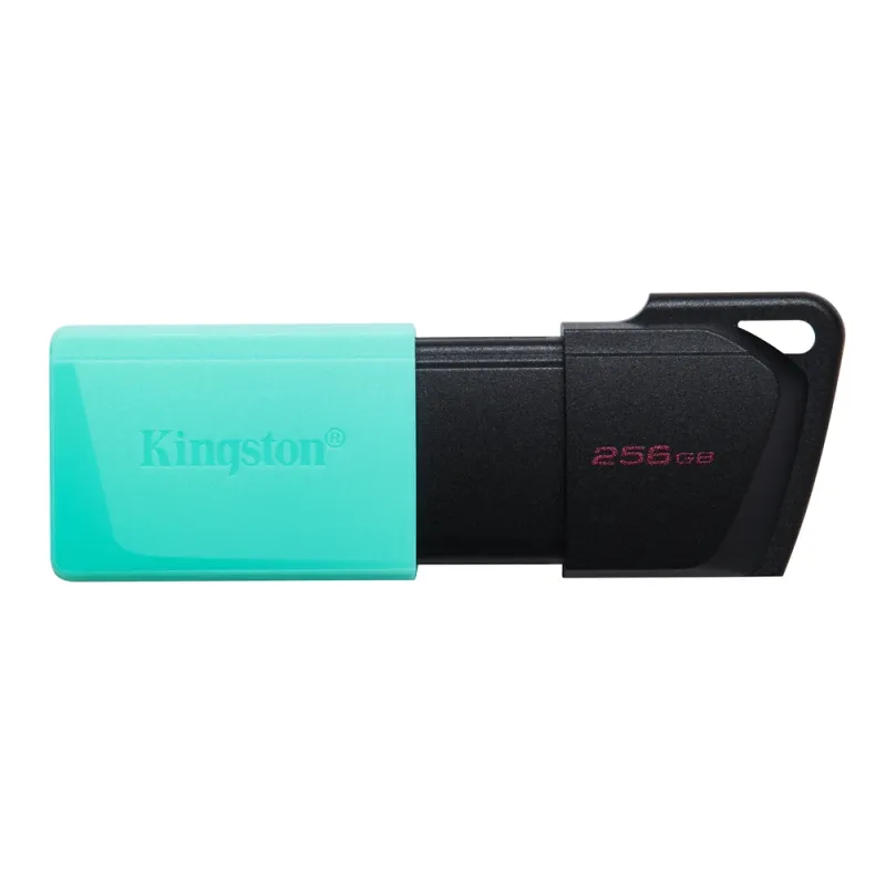 Memoria USB Kingston DataTraveler Exodia M - 256GB - USB 3.2 - Negra con Aqua - DTXM/256GB