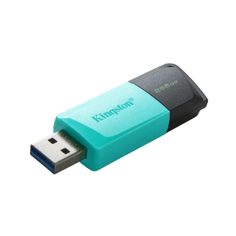 Memoria USB Kingston DataTraveler Exodia M - 256GB - USB 3.2 - Negra con Aqua - DTXM/256GB
