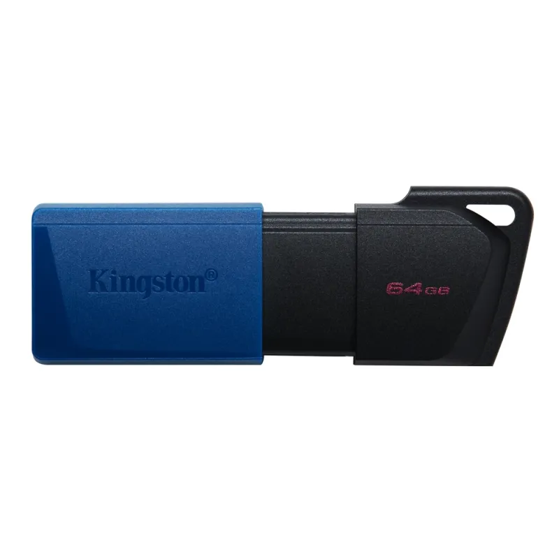 Memoria USB Kingston DataTraveler Exodia M - 64GB - USB 3.2 - Negra con Azul - DTXM/64GB
