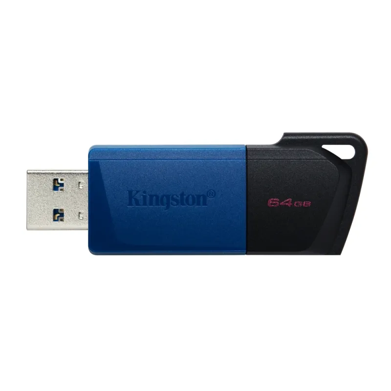 Memoria USB Kingston DataTraveler Exodia M - 64GB - USB 3.2 - Negra con Azul - DTXM/64GB