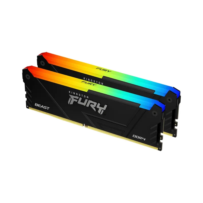 Memoria RAM Kingson FURY Beast - DDR4 - 64GB (2x32GB) - 3200MHz - DIMM - Para PC - KF432C16BB2AK2/64