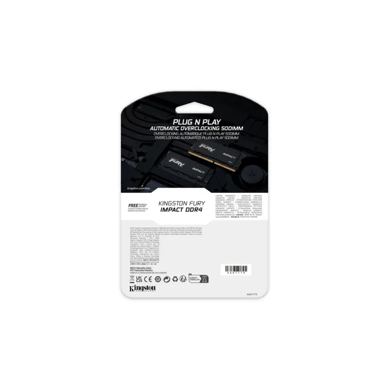 Memoria RAM Kingston FURY Impact - DDR4 - 32GB - 3200MHz - SO-DIMM - Para Laptop - KF432S20IB/32