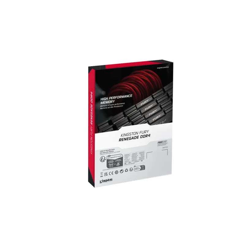 Memoria RAM Kingston FURY Renegade - DDR4 - 32GB - 3200MHz - UDIMM - Para PC - KF432C16RB2/32