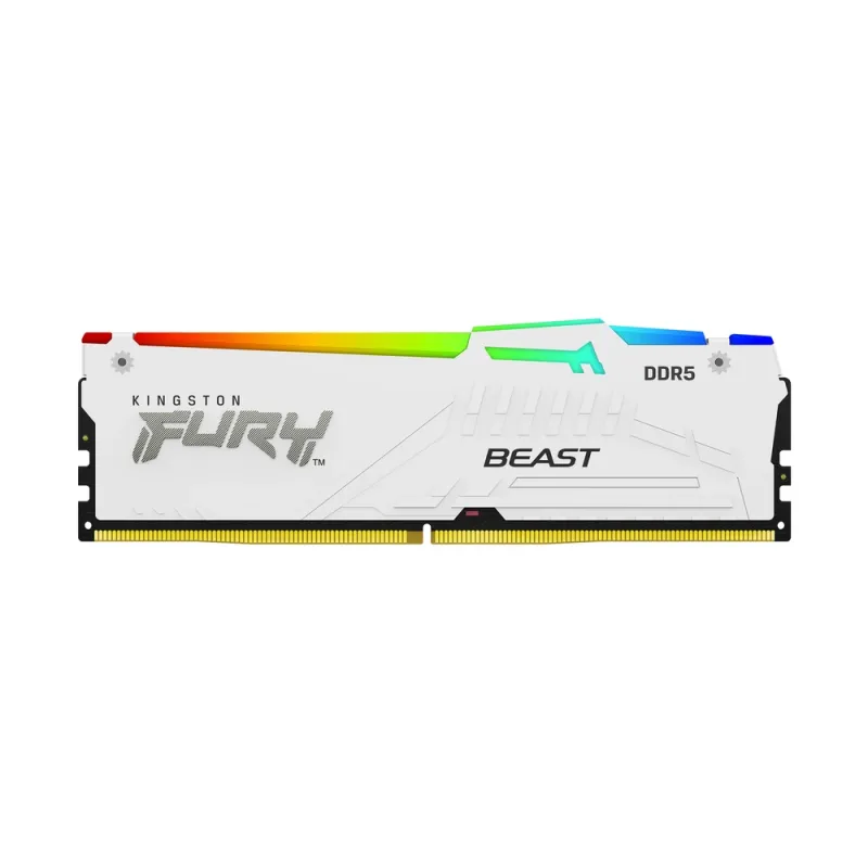 Memoria RAM Kingston FURY Beast White RGB - DDR5 - 64GB (2x32GB) - 6000MHz - Para PC - KF560C30BWEAK2-64