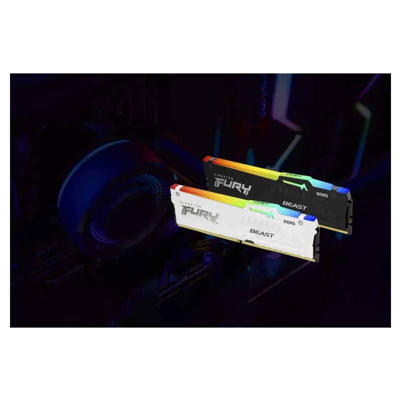 Memoria RAM Kingston FURY Beast White RGB - DDR5 - 32GB - 6000MHz - UDIMM - para PC - KF560C30BWEA-32