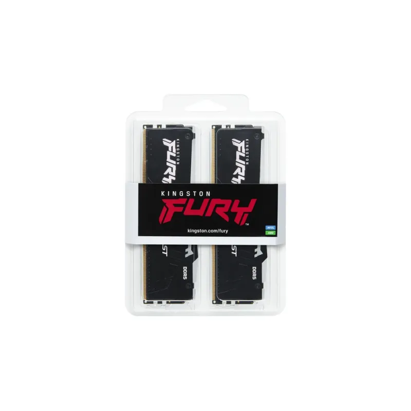 Memoria RAM Kingston FURY Beast RGB - DDR5 - 64GB (2x 32GB) - 5200MHz - UDIMM - para PC - KF552C40BBAK2-64
