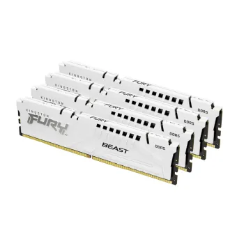 Memoria RAM Kingston FURY Beast White - DDR5 - 128GB (4x32GB) - 5600MHz - DIMM - para PC - KF556C40BWK4-128