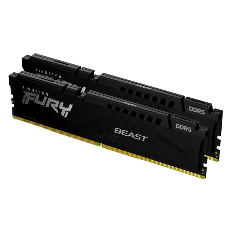 Memoria RAM Kingston FURY Beast - DDR5 - 64GB (2x32GB) - 6400MHz - DIMM - para PC - Expo - KF564C32BBEK2-64