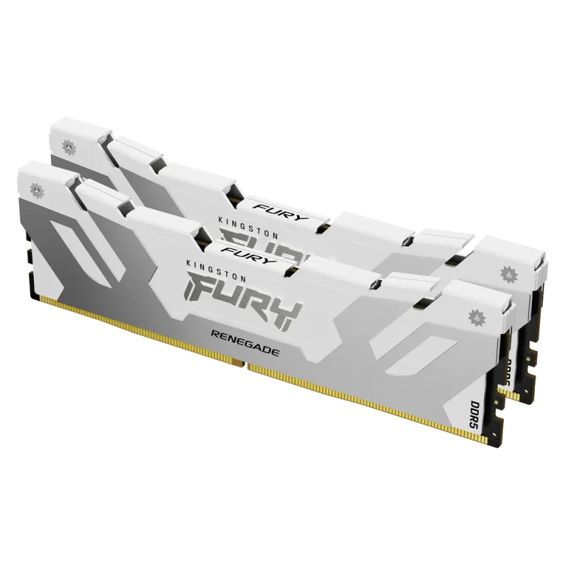 Memoria RAM Kingston FURY Renegade - DDR5 - 32GB (2x16GB) - 6400MHz - UDIMM - Para PC - Blanco - KF564C32RWK2-32